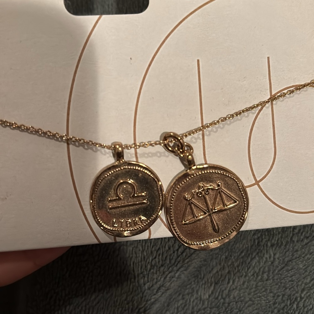 Urban Outfitters Libra Zodiac Sign Necklace - Picture 2 of 2